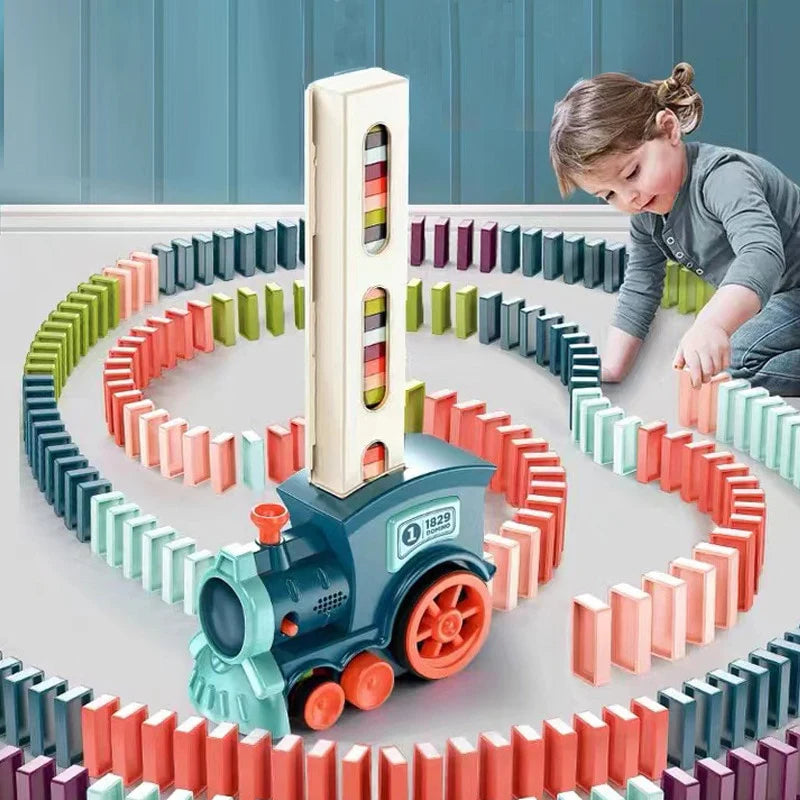 Automatic Domino Laying Train Set