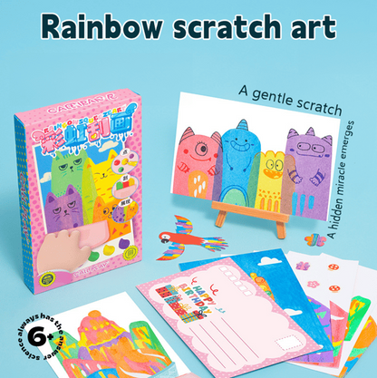 Vibrant Rainbow Scratch Art Kit